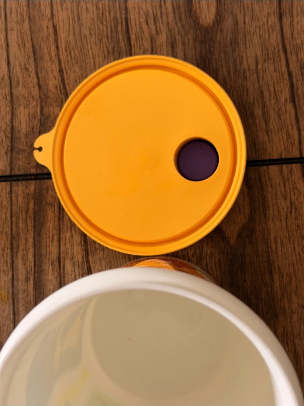 Vintage Winnie the Pooh Tupperware Yellow Lid Pooh Kids Cup